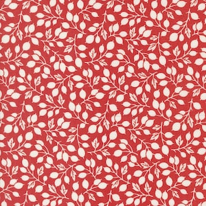 Portofino Olive Branch Pomegranate Yardage by Fig Tree & Co for Moda Fabrics | 35393 16