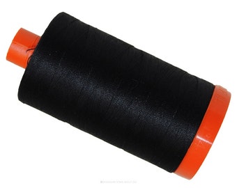 Black Aurifil Cotton Thread Large Spool MK50 2692 | 1422 Yards | Quilting / Sewing Thread - Aurifil Thread