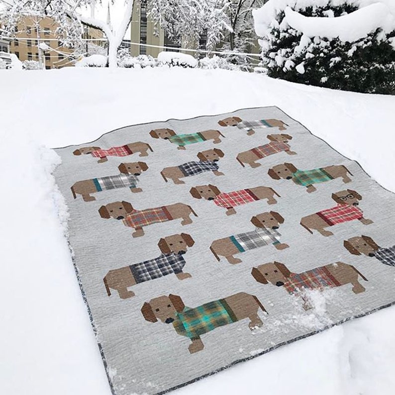 Dogs in Sweaters Quilt Pattern by Elizabeth Hartman EH 034 All Piecing, No Applique Quilt Pattern image 3