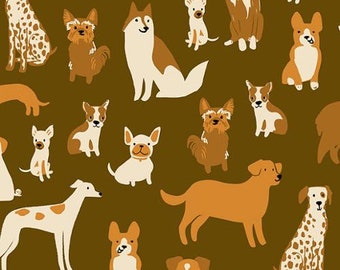 PRESALE Dog Park Cocoa Dog Medley Yardage by Sarah Watts of Ruby Star Society for Moda Fabrics | RS2094 15 | Cut Options