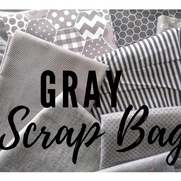 Gray Scrap Bag - Two Size Options!