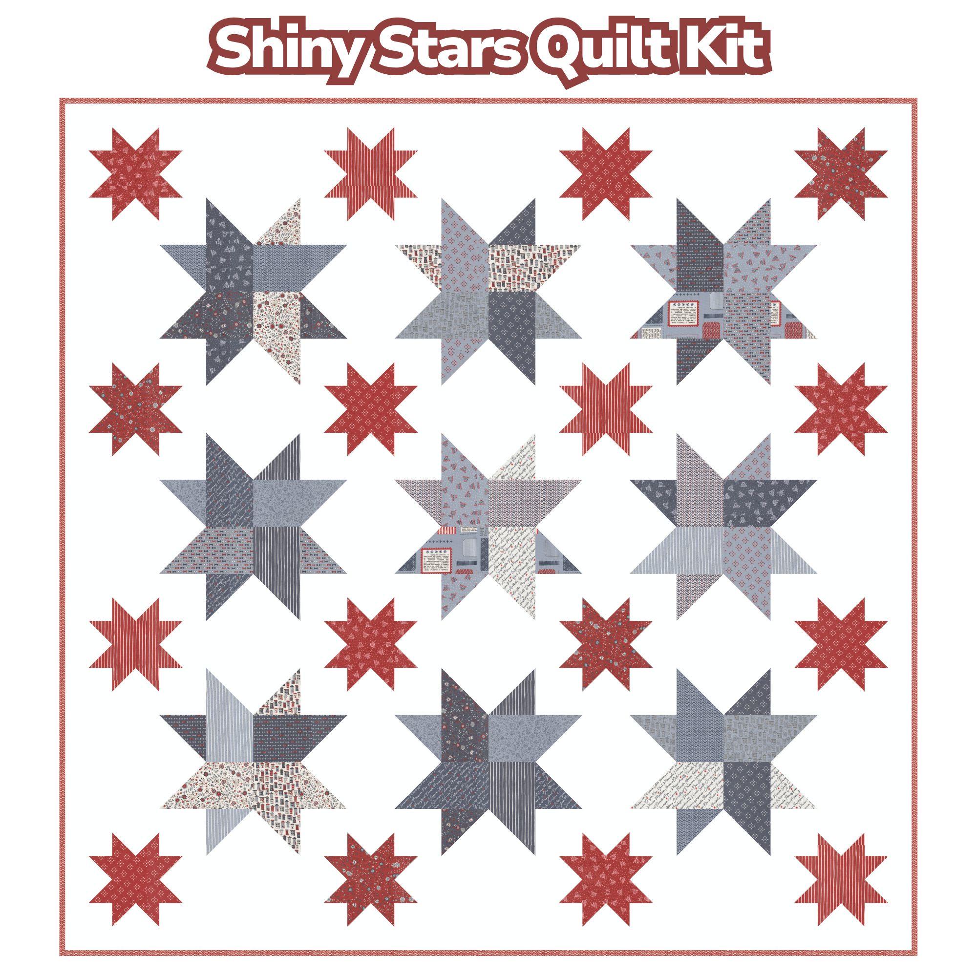 Shiny Stars Custom Quilt Kit With Independence Day by Sweetwater for ...