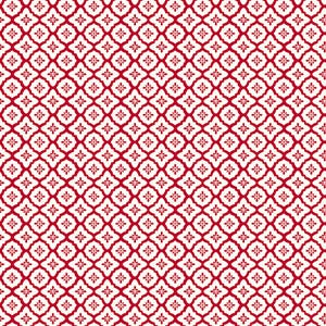 May include: A repeating pattern featuring a red and white floral design. The pattern consists of red diamond shapes with white floral accents, creating a visually appealing and symmetrical arrangement. This design is suitable for various applications.