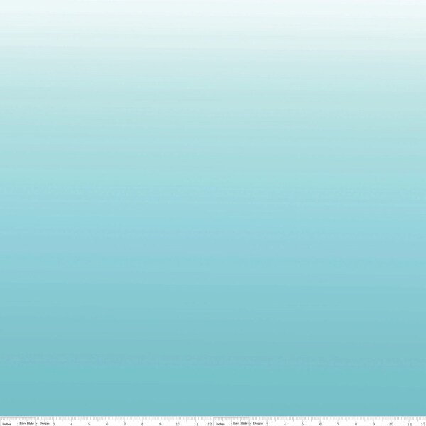 Riley Blake Designs, Ombre Solid in Aqua - 1 yard