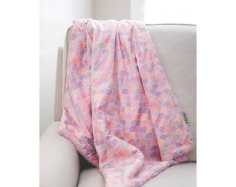 Mermaid Baby Minky Blanket by Dreamy Blankets  | Blushing Mermaid | Premium Soft Minky Blanket | Baby Blanket Size 32" x 36"