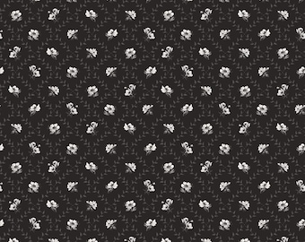 Ink & Ivory Flower Trellis Ink Yardage by the RBD Designers for Riley Blake Designs | C16912-INK