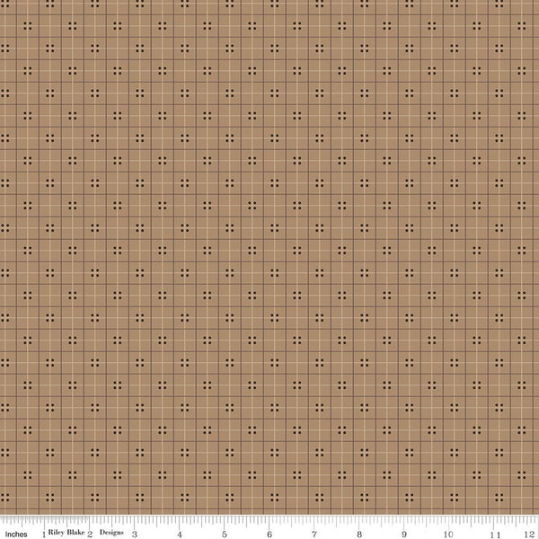 Autumn Brown Sugar Homespun Yardage by Lori Holt for Riley Blake Designs | C14661 BROWNSUGAR Cut Options