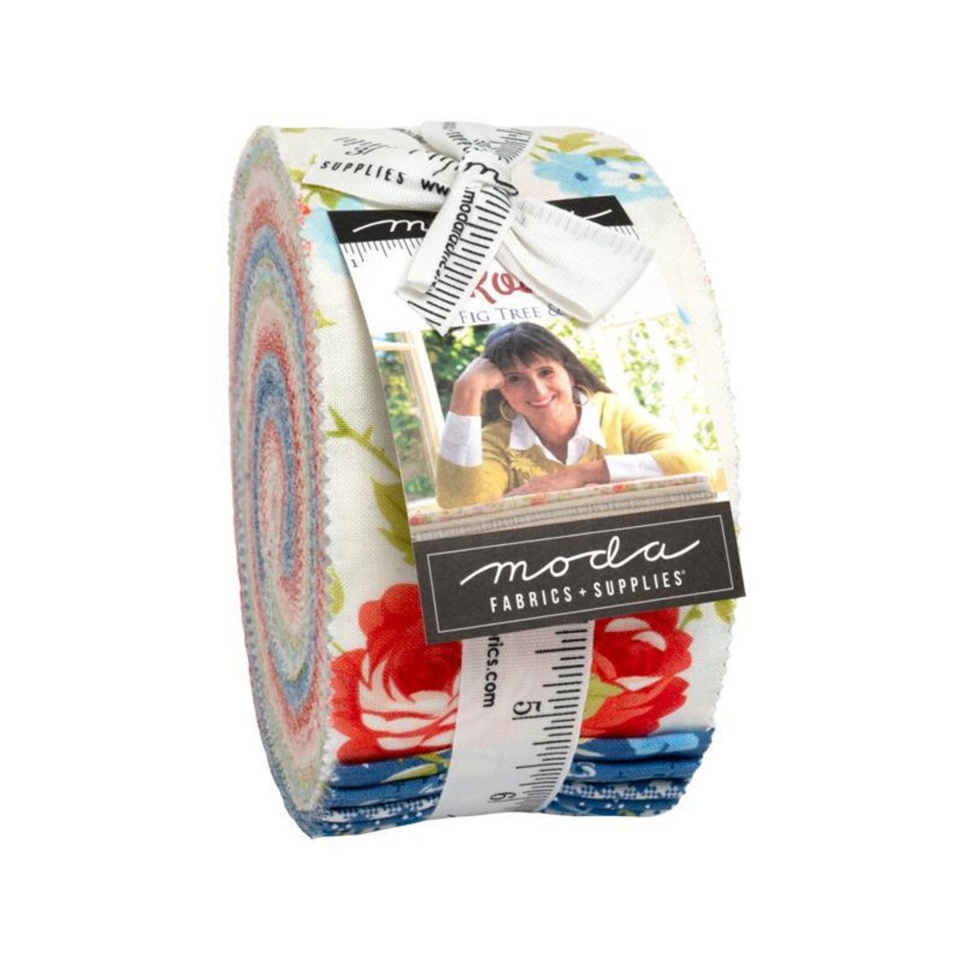 Rosie Jelly Roll by Fig Tree & Co for Moda Fabrics | 40 Pcs | 35420JR ...