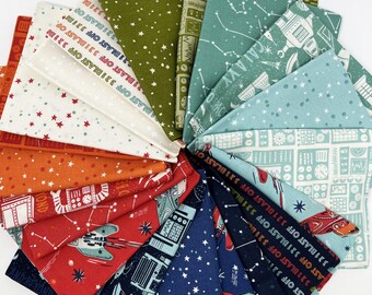 Moda 321 Blast Off Charm Pack - 42 Precut 5" Fabric Squares By Stacy Iest Hsu-442653