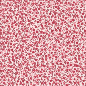 Summertime Bloom Cream Red Yardage by Camille Roskelley for Moda Fabrics | 55321 32