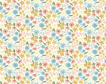 PRESALE Albion Cream Flowers Yardage by Amy Smart for Riley Blake Designs | C14591 CREAM