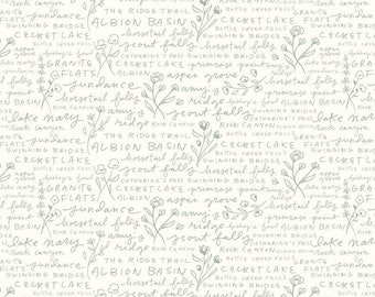 PRESALE Albion Cream Text Yardage by Amy Smart for Riley Blake Designs | C14595 CREAM