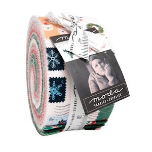Tiny Christmas Jelly Roll by Lizzy House for Moda Fabrics | 40 Precut 2.5&quot; Strips