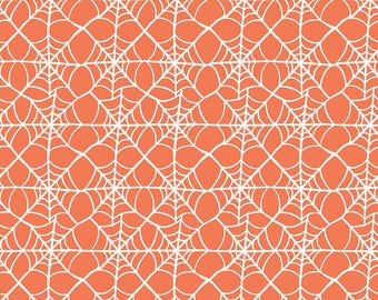 Hey Pumpkin Webs Orange Yardage by My Mind's Eye for Riley Blake Designs | C16033-ORANGE