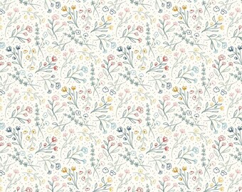 PRESALE Albion Cream Wildflowers Yardage by Amy Smart for Riley Blake Designs | C14594 CREAM