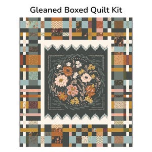 Kit de edredón Gleaned en caja con artículos recolectados, encontrados y usados de Fancy That Design House / KIT45630