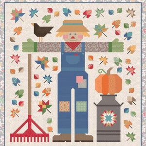 The Quilted Scarecrow Quilt Kit by Lori Holt using It's Sew Emma's Pattern | Pieced, not Applique | In Stock Shipping Now