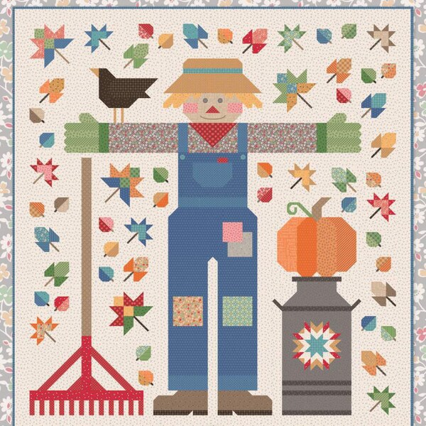 PRESALE The Quilted Scarecrow Quilt Kit by Lori Holt using It's Sew Emma's Pattern | Pieced, not Applique