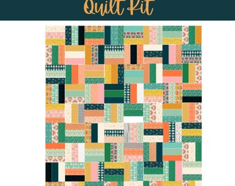 Vintage Vibe Quilt Kit | 48" x 54" Quilt | Custom Quilt Kit | Beginner Friendly