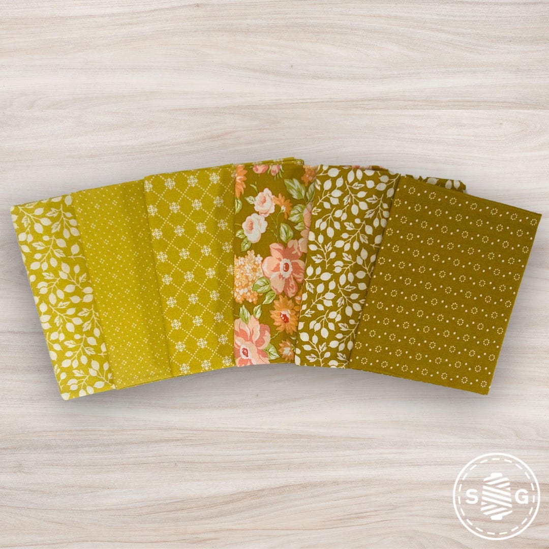 Portofino Custom Fat Quarter Bundle Pineapple Citron by Fig Tree & Co ...