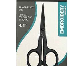 Teflon Embroidery Scissors by Moda Fabrics | 4.5" Size | Perfect for Travelling or Sewing On The Go