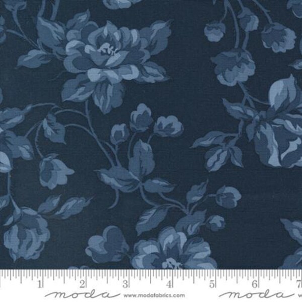 Shoreline Navy Cottage Main Yardage by Camille Roskelley for Moda Fabrics |55300 24