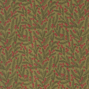 Berry And Pine Pine Needles Sage Yardage by Lella Boutique for Moda Fabrics | 5243 12