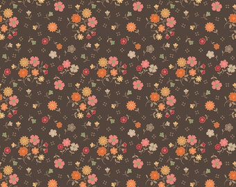 Yardage floral de pasas de otoño de Lori Holt para Riley Blake Designs / C14650 RAISIN Cut Options Floral Fabric