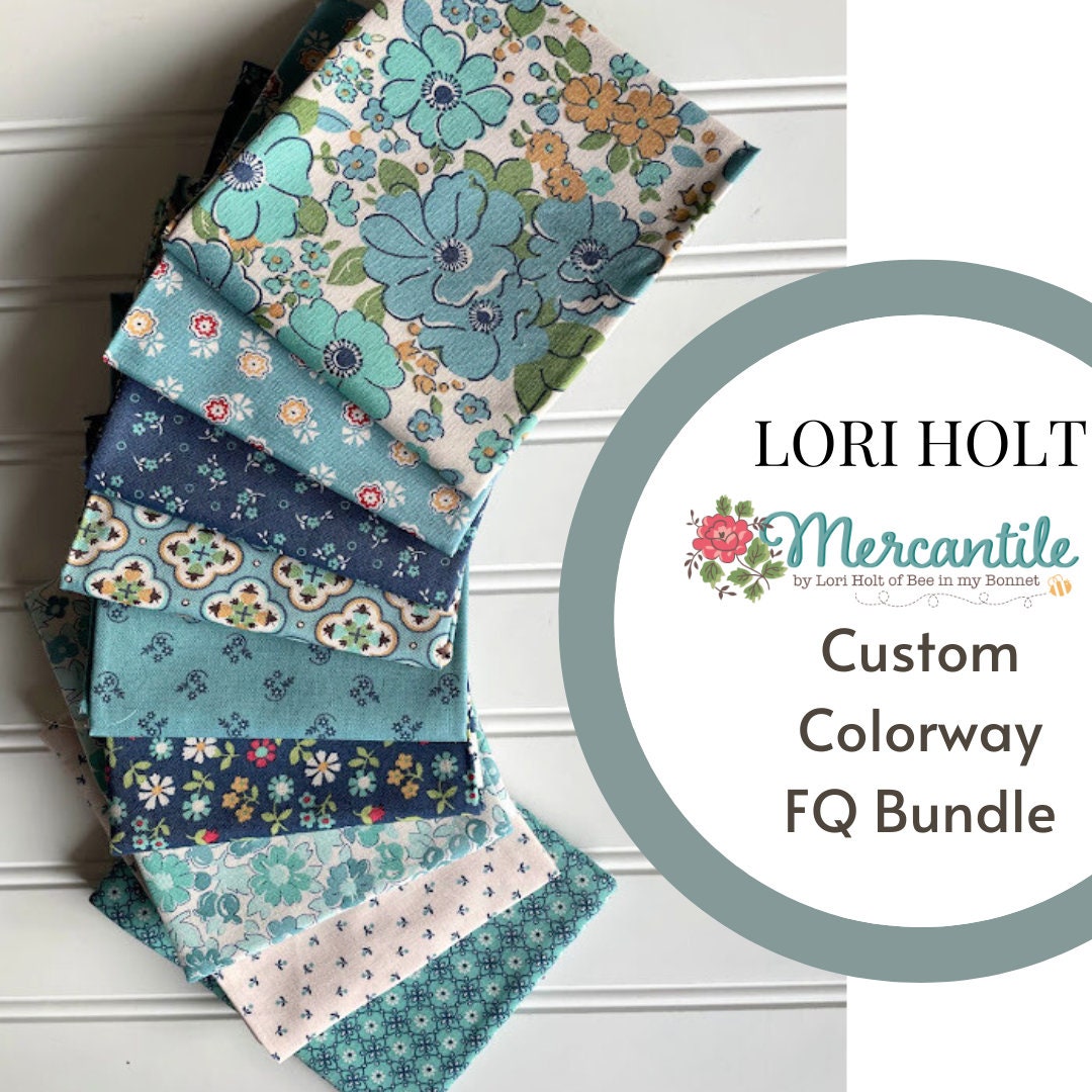 Mercantile Blue Colorway Fat Quarter Bundle by Lori Holt for Riley ...
