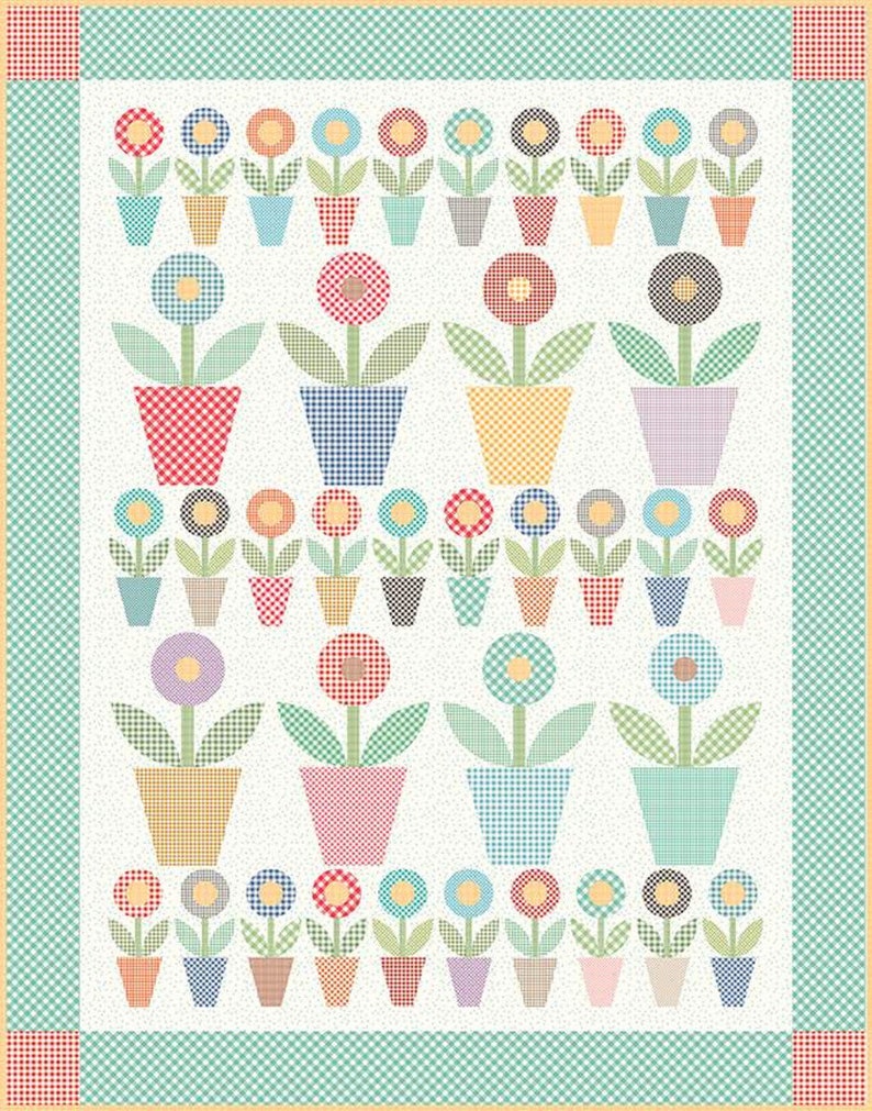 SALE Gingham Garden Quilt Pattern by Lori Holt of Bee in my Bonnet for Riley Blake Designs P120-GINGHAMGARDEN image 1