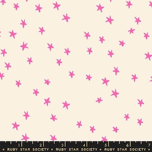 Starry Neon Pink Yardage by Alexia Marcelle Abegg for Ruby Star Society  | RS4109 36