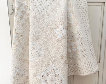 Confetti Cake Low Volume Neutral Kit using Pattern Basket's Pattern | 64" x 76.25" Throw Size Quilt