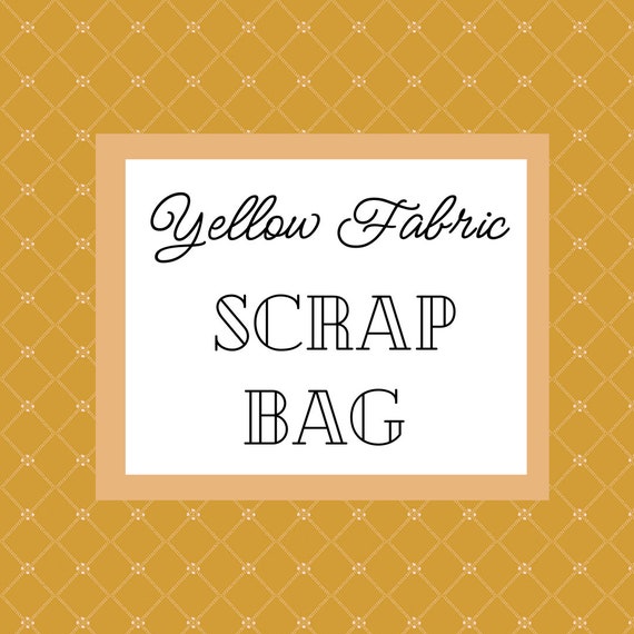 Yellow Fabric Scrap Bag | Premium Cotton Fabrics | Two Size Options!