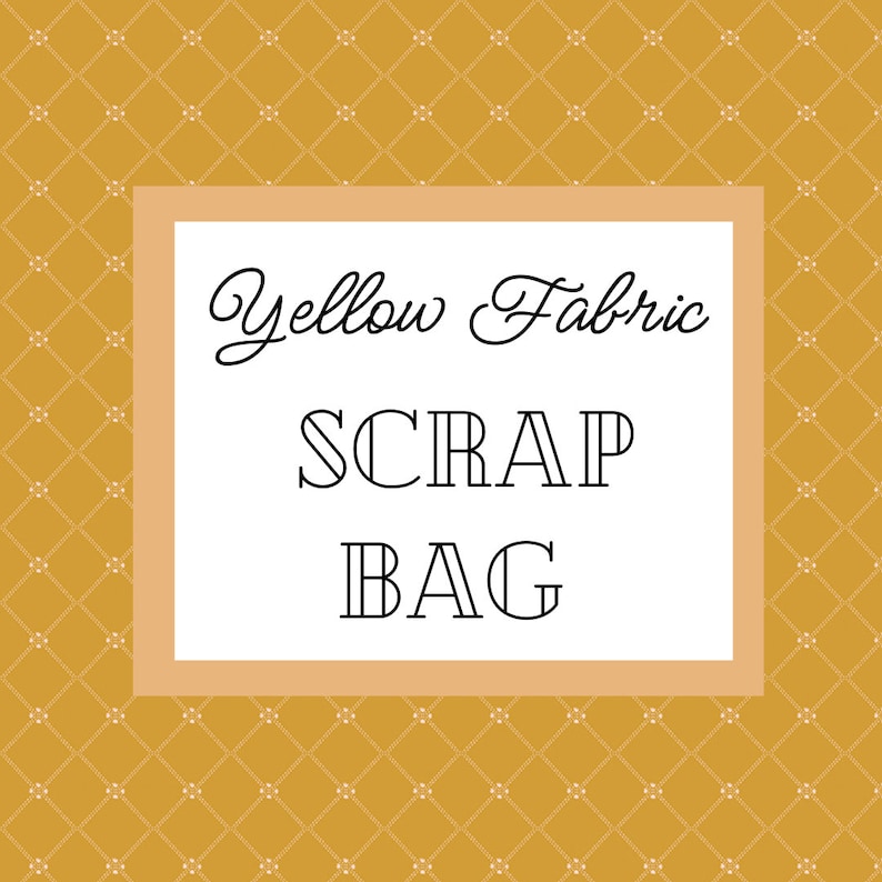 Yellow Fabric Scrap Bag | Premium Cotton Fabrics | Two Size Options! 画像 1