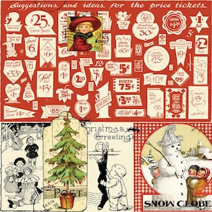 Classic Christmas Christmas Collage Parchment Yardage by J. Wecker Frisch for Riley Blake Designs | CD16282-PARCHMENT