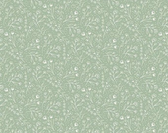 PRESALE Albion Sage Wildflowers Yardage by Amy Smart for Riley Blake Designs | C14594 SAGE