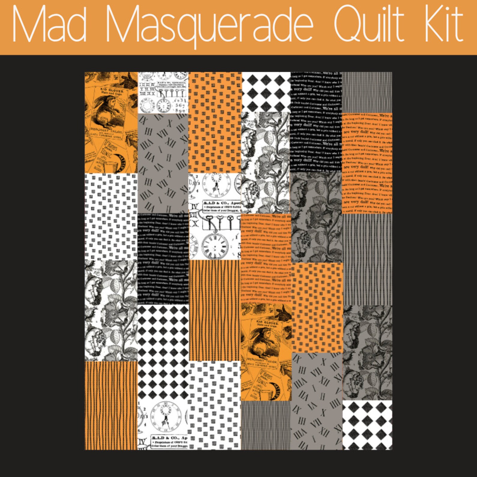 Mad Masquerade Quilt Kit 57 X 70 Beginner Etsy