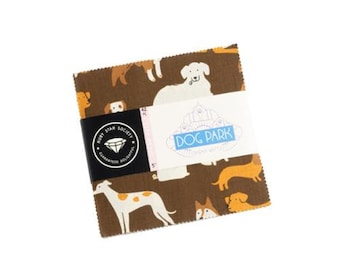 PRESALE Dog Park Charm Pack by Sarah Watts of Ruby Star Society for Moda Fabrics | RS2093PP Precut Fabric Bundle