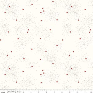 Dainty Daisy sur Cloud Barn Red par Beverly McCullough pour Riley Blake Designs | C700-BARNRED
