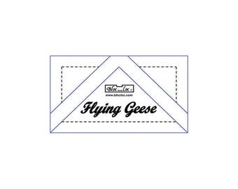 SALE! Bloc Loc - Flying Geese Square Up Ruler .875 x 1.75" - Quilting Tool | 7/8" x 1 3/4" Flying Geese Ruler