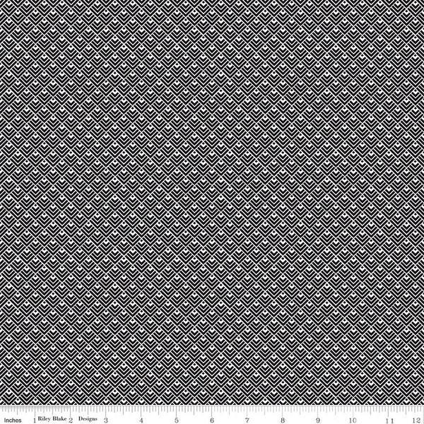 Modern Farmhouse Black Geometric by Simple Simon and Co. (C9465 BLACK) - Cut Options Available