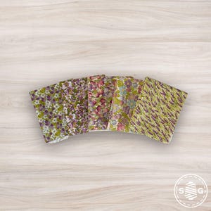 Carte postale des Highlands personnalisée Fat Quarter par Liberty Fabrics pour Riley Blake Designs | 5 quartiers de gras