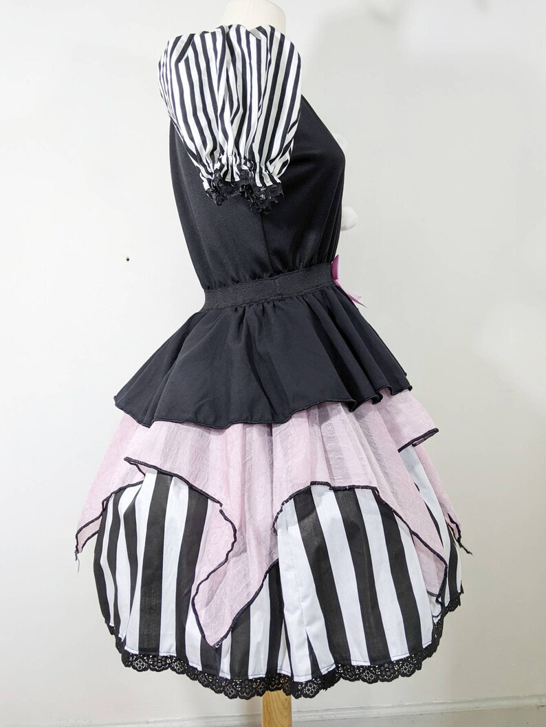 VK Freakshow pink and black stripe clown clowncore small to plus size image 3