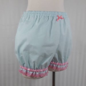 Light blue plain mini sweet lolita fairy kei bloomers shorts adult woman size small-plus size