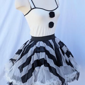 VK Freakshow harlequin babydoll large stripe clown kei clowncore clown Halloween costume dress