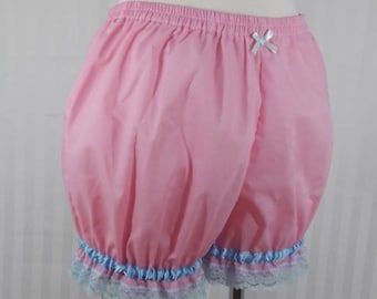 Candy pink plain mini sweet lolita fairy kei bloomers shorts adult woman size small plus size