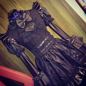 Gothic steampunk masquerade ball dress Avant Garde Halloween costume
