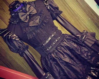 Gothic steampunk masquerade ball dress Avant Garde Halloween costume