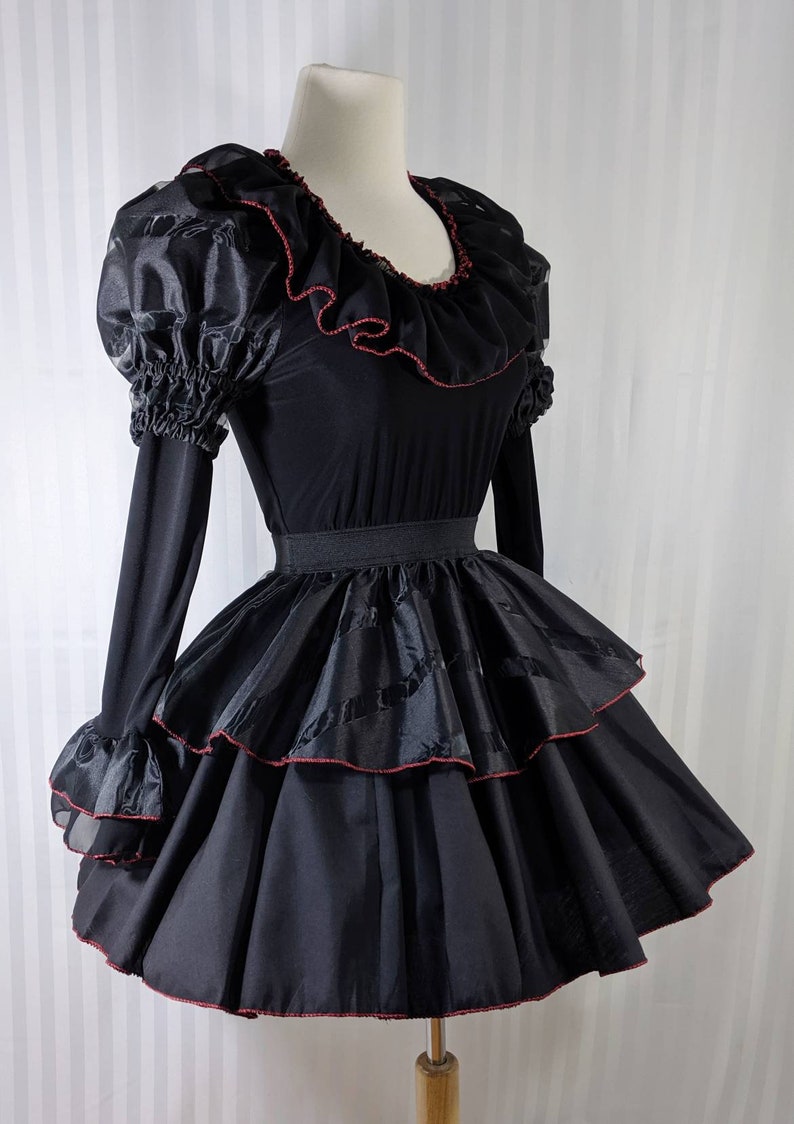 CHOOSE YOUR COLOR vk freakshow halloween costume black clown dress small to plus size image 2