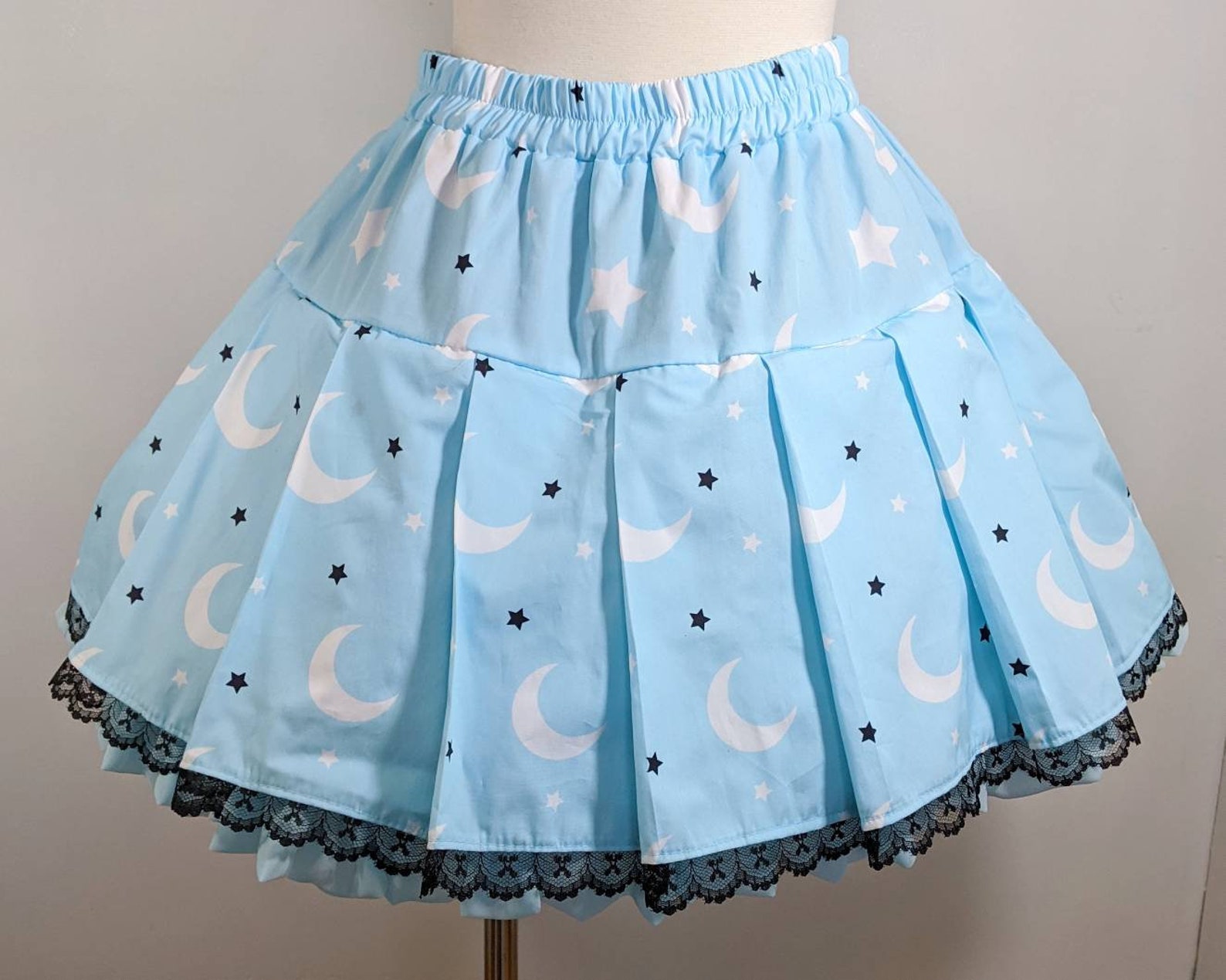 Moon and Star Galaxy Pastel Goth Skirt Fairy Kei Sweet Pop - Etsy